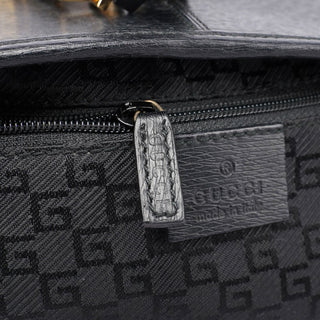 Gucci Black Leather Jackie Bamboo Bag