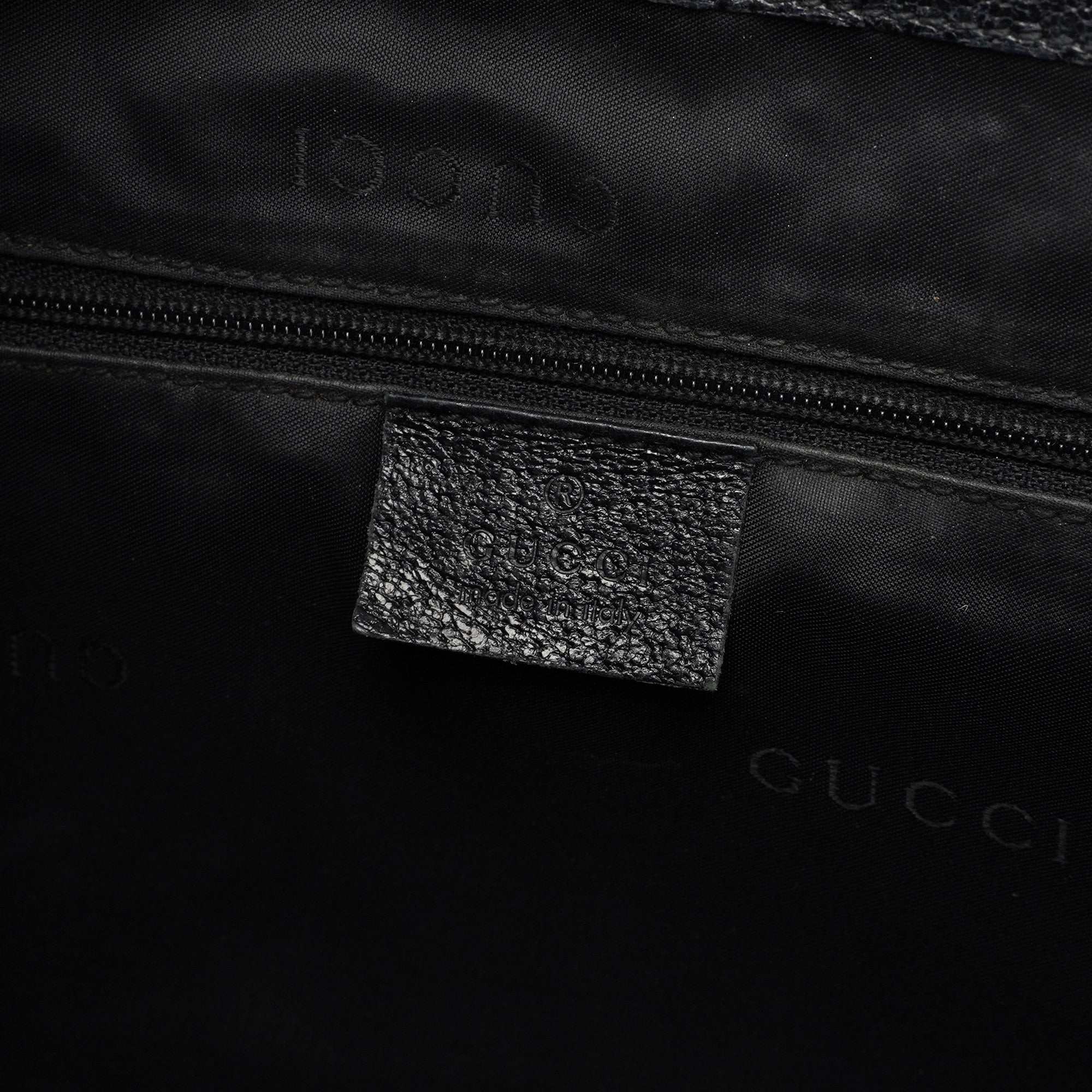 Gucci Black Leather Jackie Tote