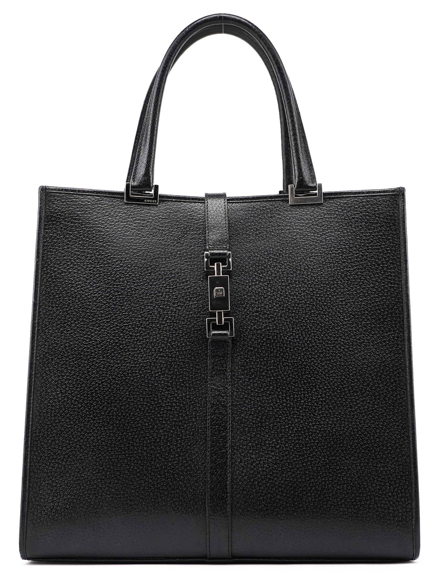 Gucci Black Leather Jackie Tote