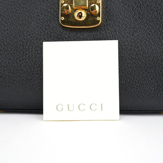 Gucci Black Leather Lady Lock 2-Way Bag