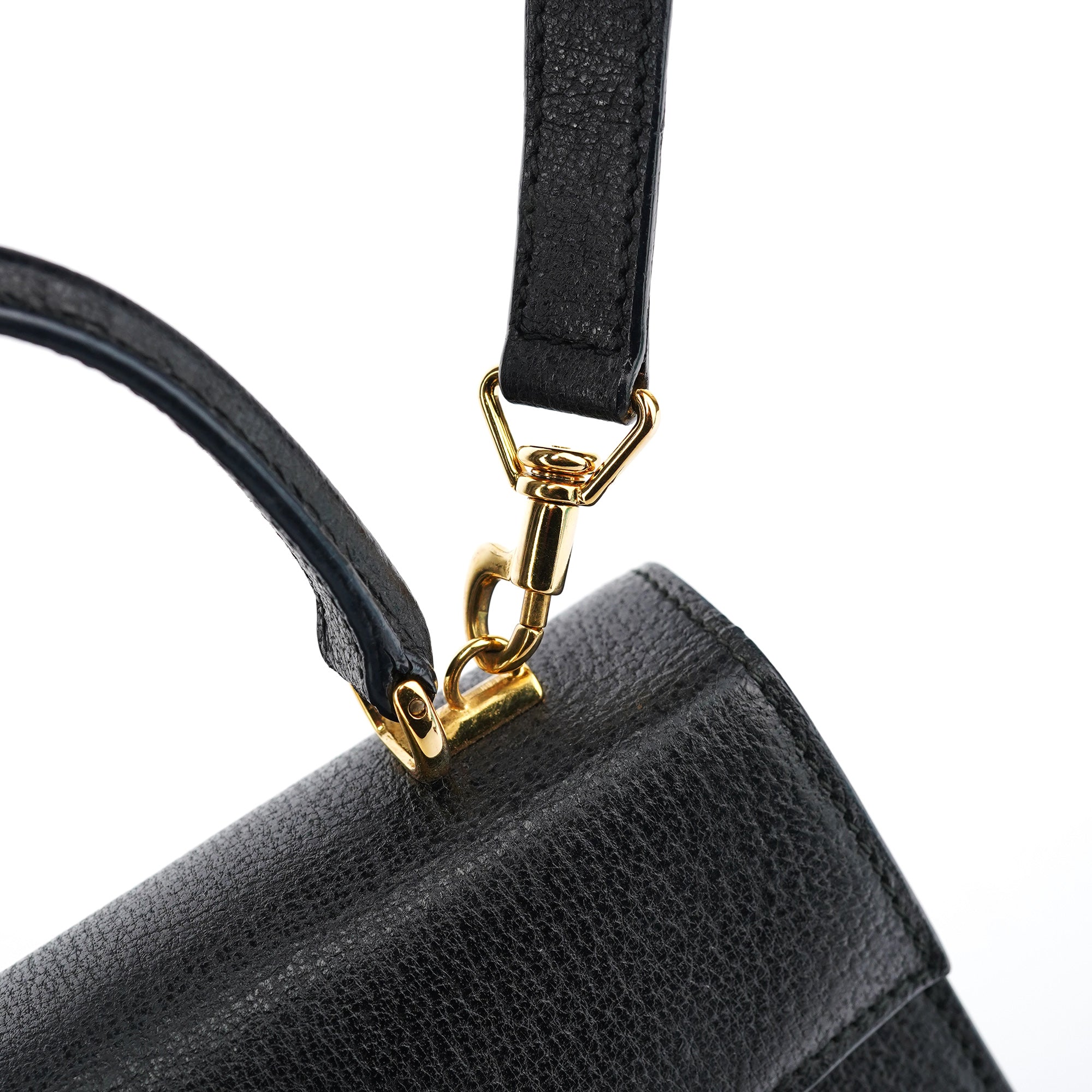 Gucci Sac deux portés Lady Lock en cuir noir