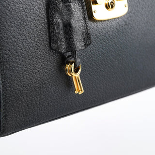 Gucci Black Leather Lady Lock 2-Way Bag
