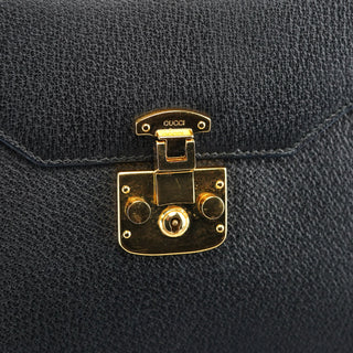 Gucci Black Leather Lady Lock 2-Way Bag