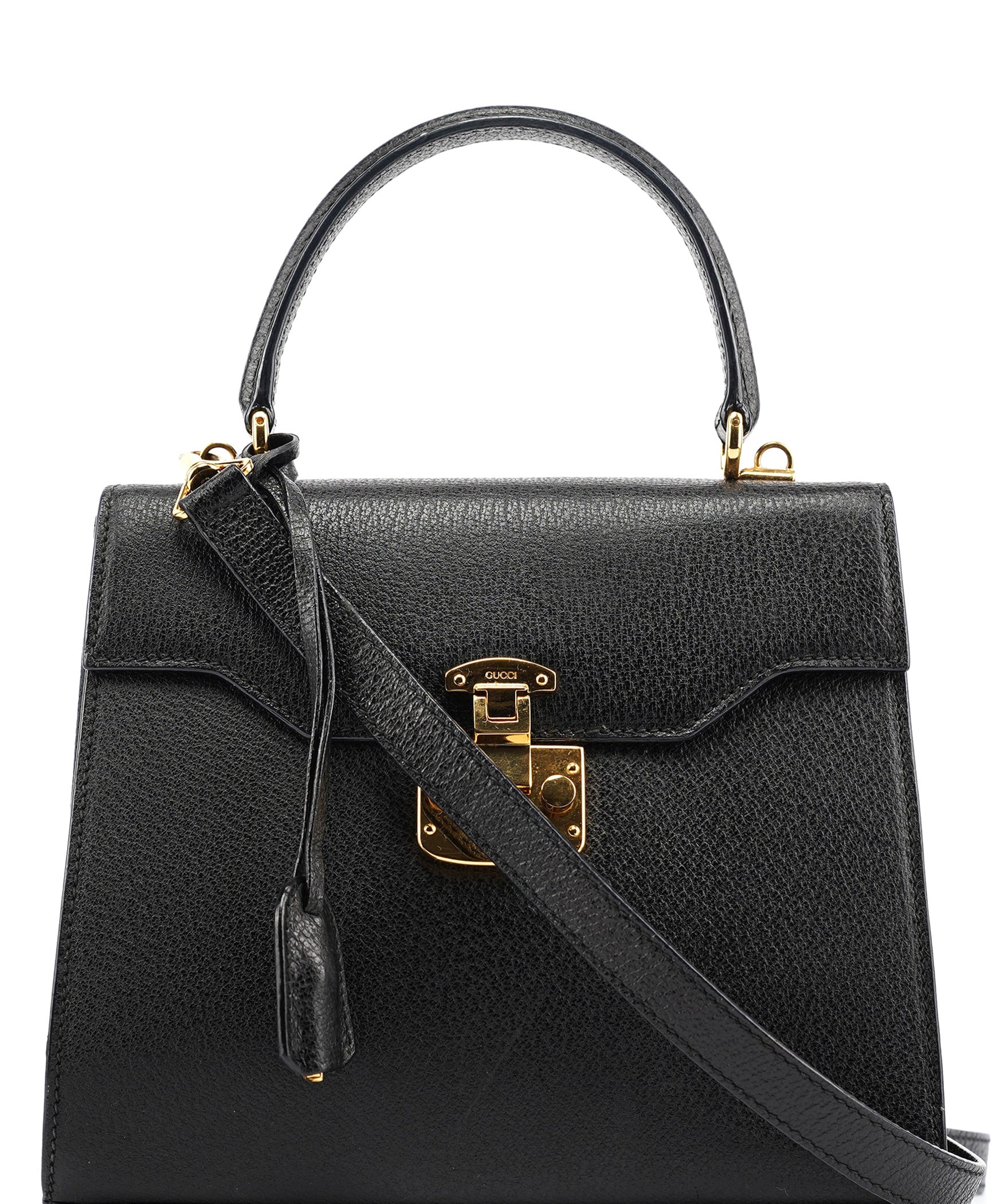 Gucci Lady Lock väska i svart läder