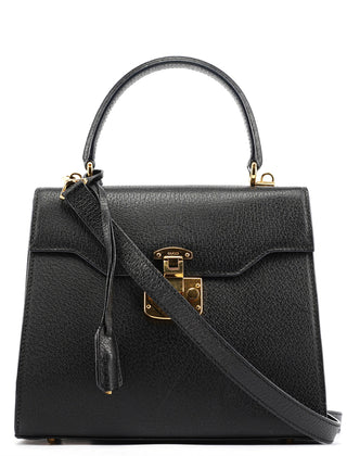 Gucci Black Leather Lady Lock 2-Way Bag