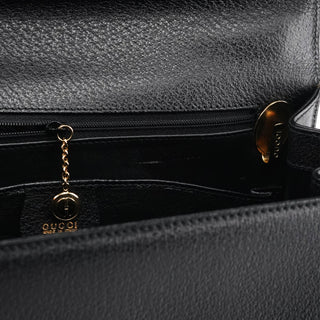 Gucci Black Leather Lady Lock 2-Way Bag