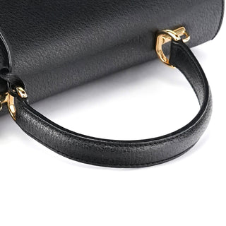 Gucci Black Leather Lady Lock 2-Way Bag