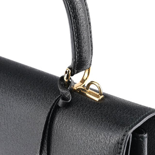 Gucci Black Leather Lady Lock 2-Way Bag