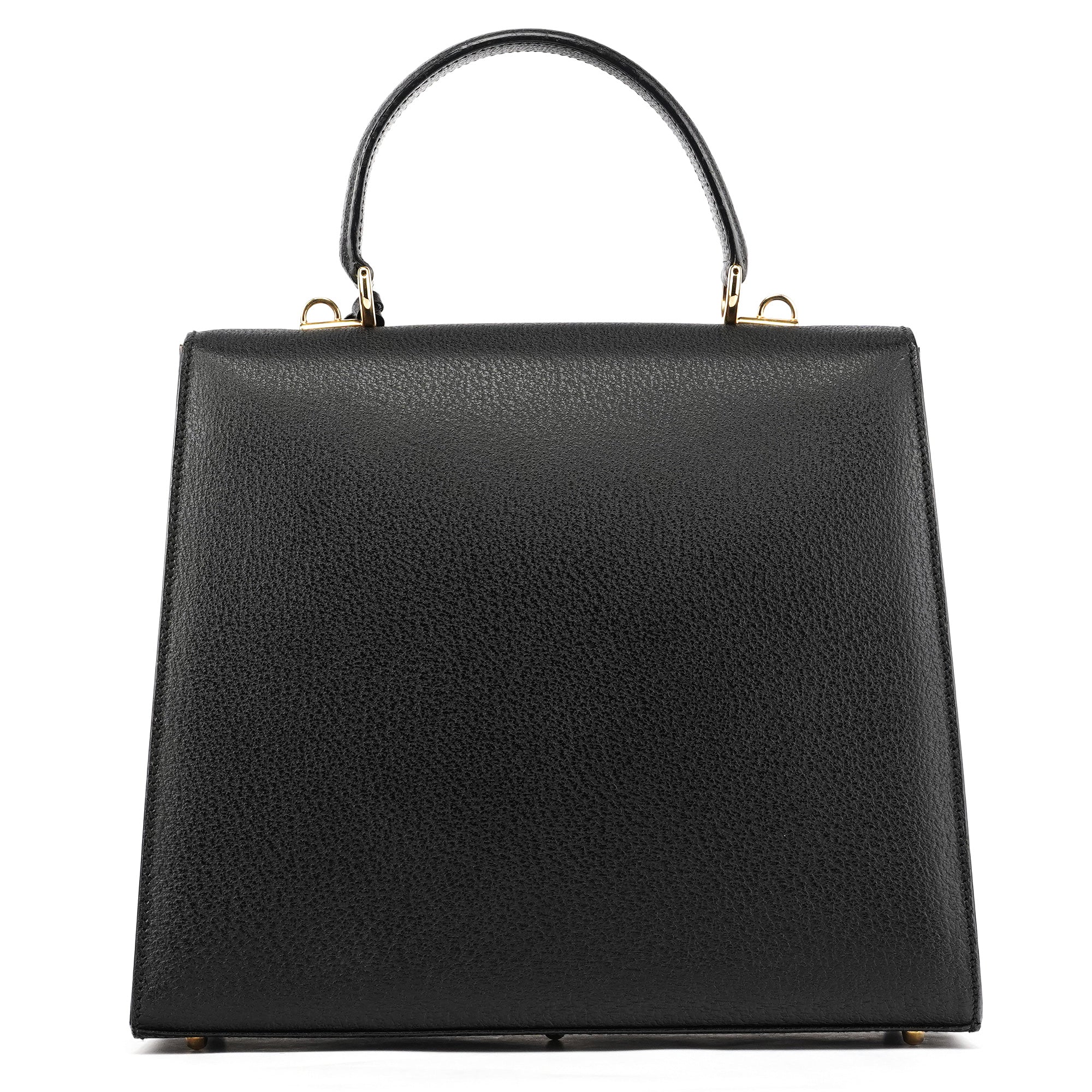 Gucci Sac deux portés Lady Lock en cuir noir