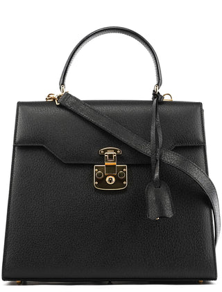 Gucci Black Leather Lady Lock 2-Way Bag