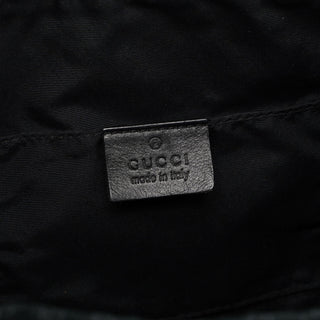 Gucci Black Leather Perforated Shoulder Bag