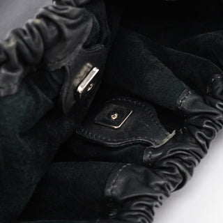 Gucci Black Leather Ruched Bag