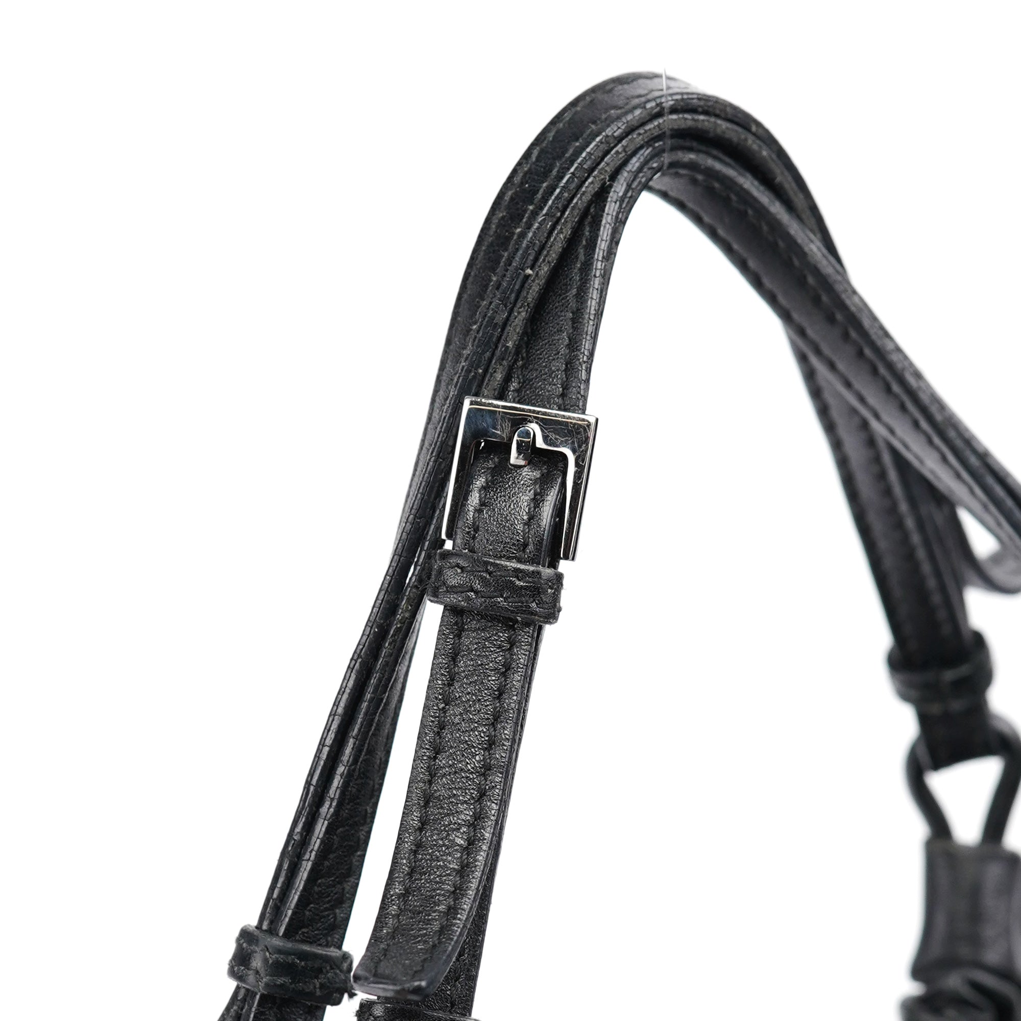 Gucci Black Leather Ruched Bag