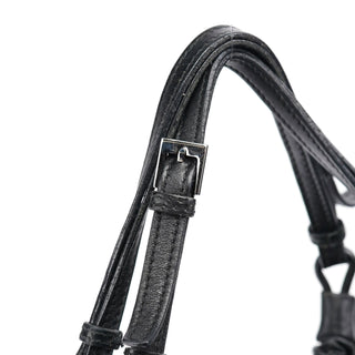 Gucci Black Leather Ruched Bag