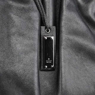 Gucci Black Leather Ruched Bag
