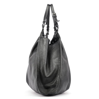 Gucci Black Leather Ruched Bag