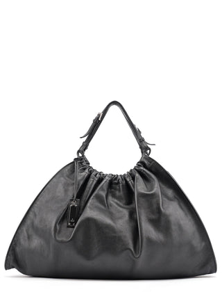 Gucci Black Leather Ruched Bag