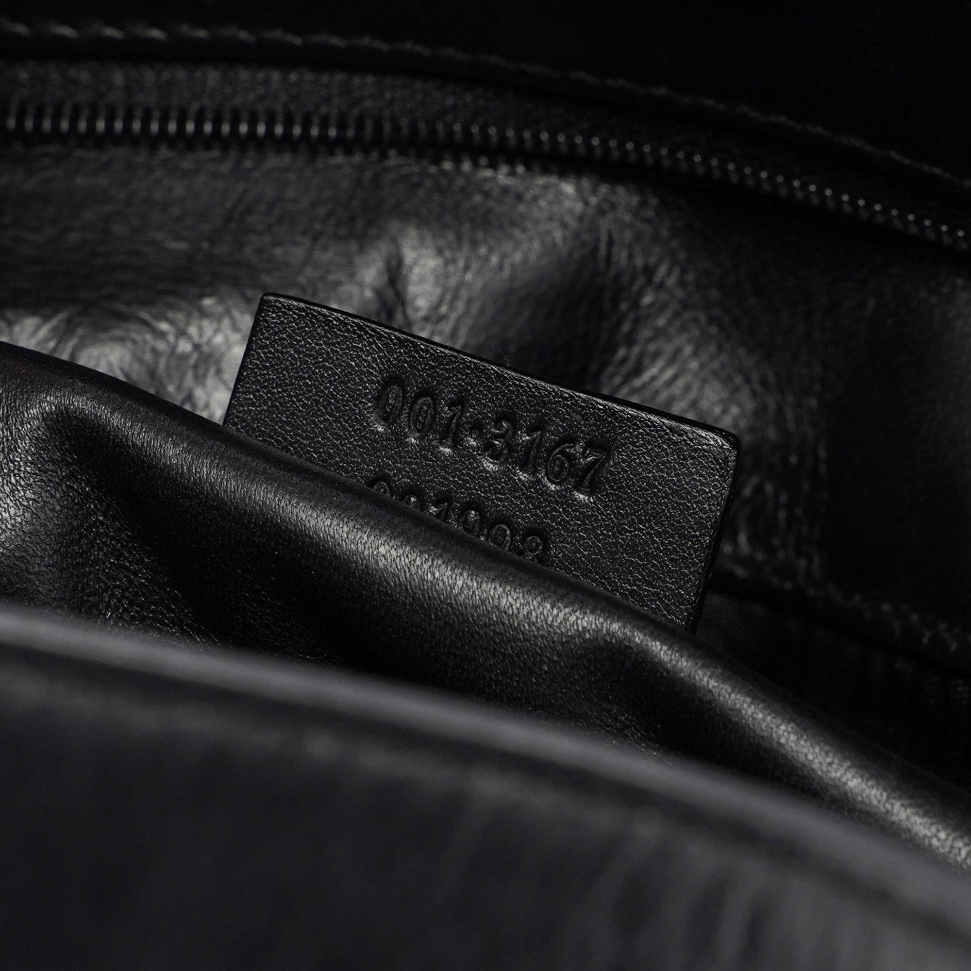 Gucci Sac porté épaule en cuir noir