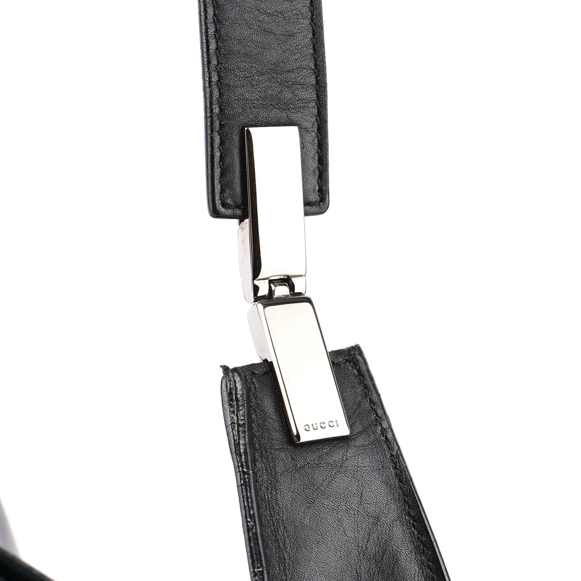 Gucci Sac porté épaule en cuir noir