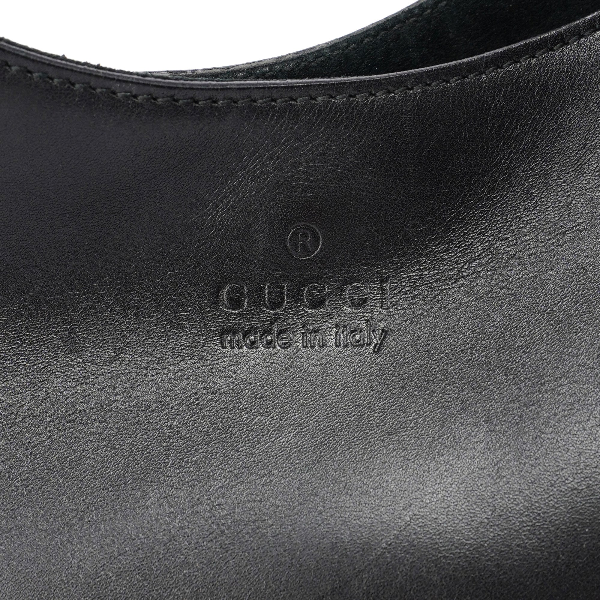 Gucci Sac porté épaule en cuir noir