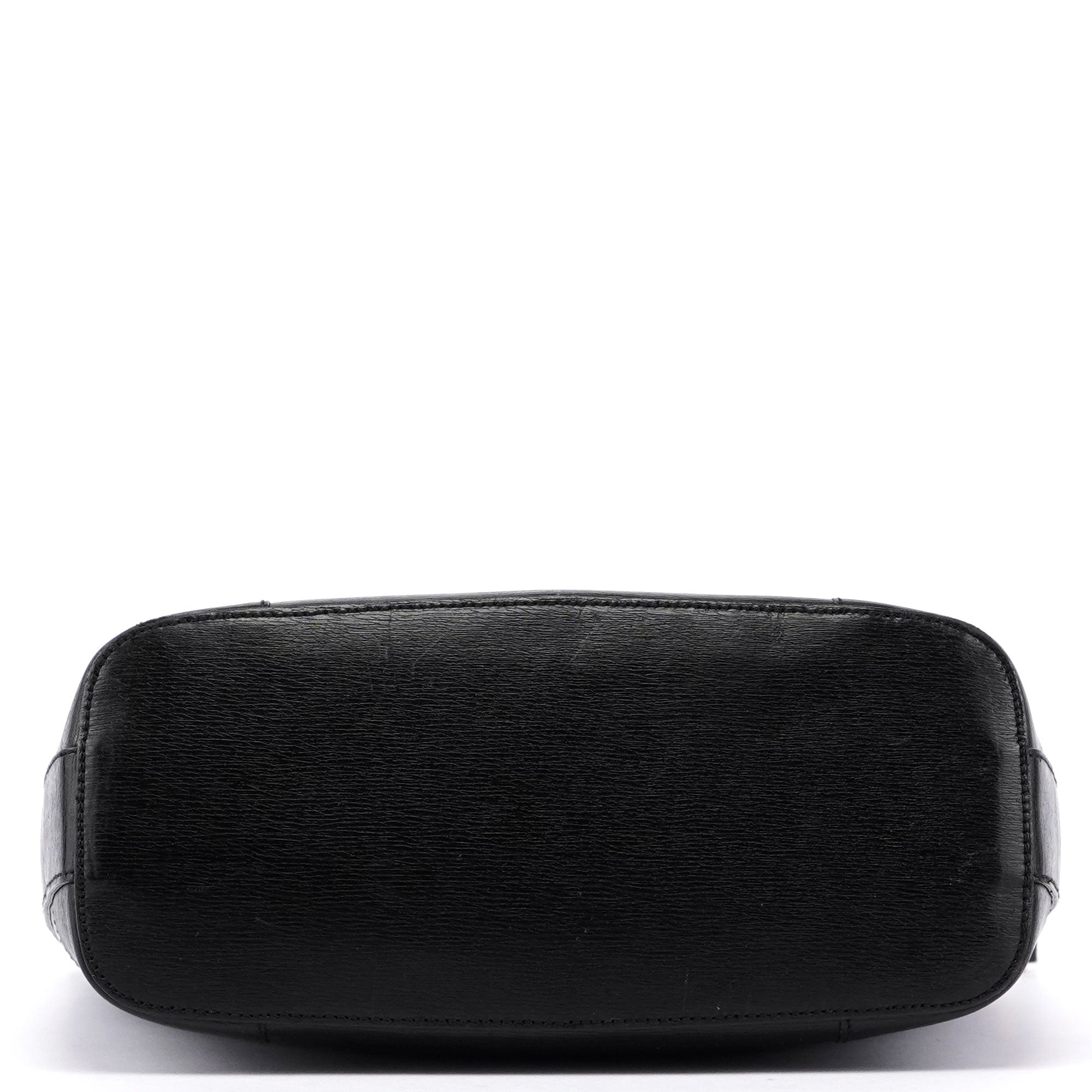 Gucci Schultertasche aus schwarzem Leder mit Plakette