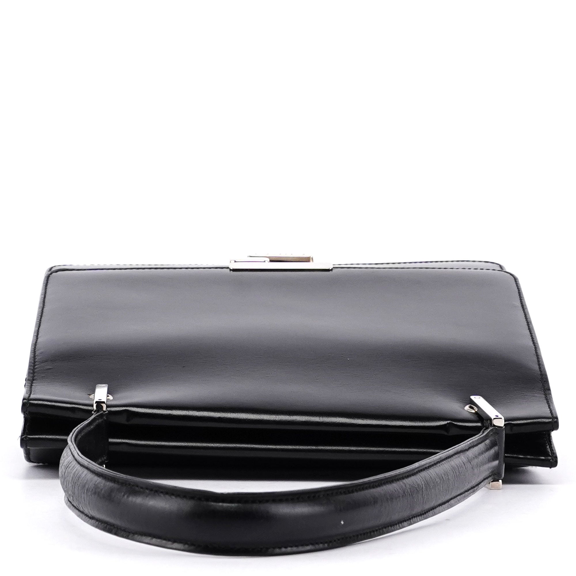 Gucci Black Leather Square G Bag