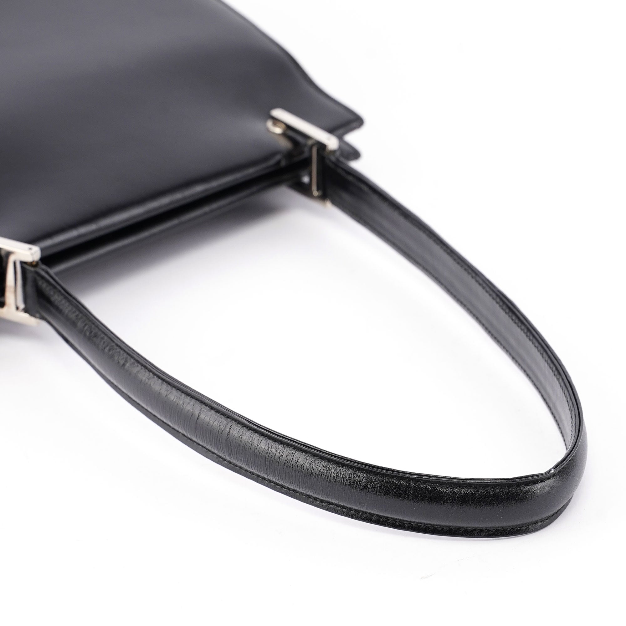 Gucci Black Leather Square G Bag