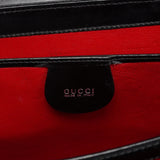 Gucci Sac porté épaule Square G en cuir noir