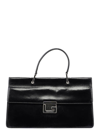 Gucci Black Leather Square G Bag