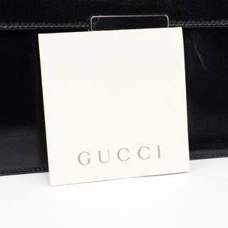 Gucci Black Leather Square G Bag