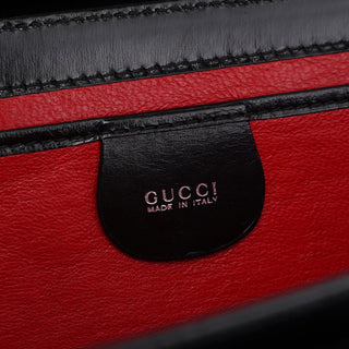 Gucci Black Leather Square G Bag