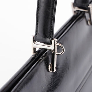 Gucci Black Leather Square G Bag