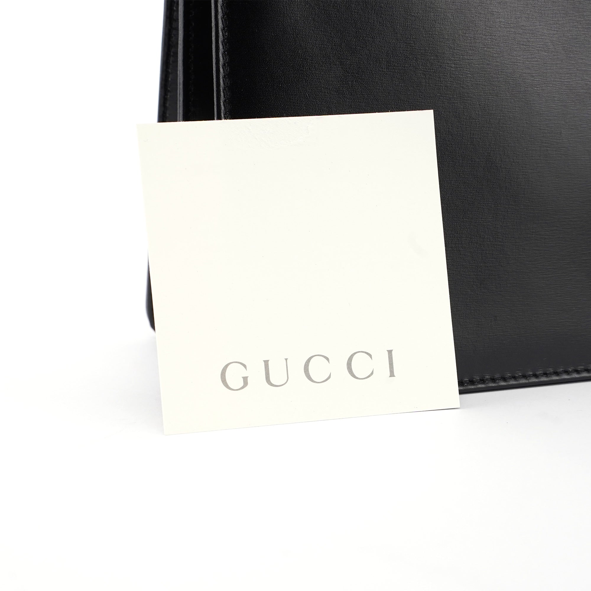 Gucci Black Leather Square G Bag