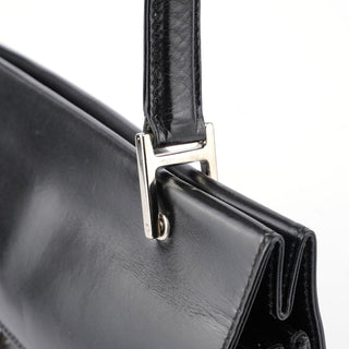 Gucci Black Leather Square G Bag