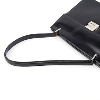 Gucci Black Leather Square G Bag