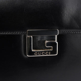 Gucci Black Leather Square G Bag