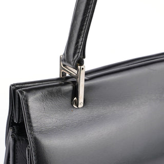 Gucci Black Leather Square G Bag