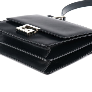 Gucci Black Leather Square G Shoulder Bag