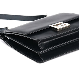 Gucci Black Leather Square G Shoulder Bag