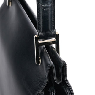 Gucci Black Leather Square G Shoulder Bag