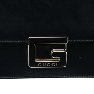 Gucci Black Leather Square G Shoulder Bag