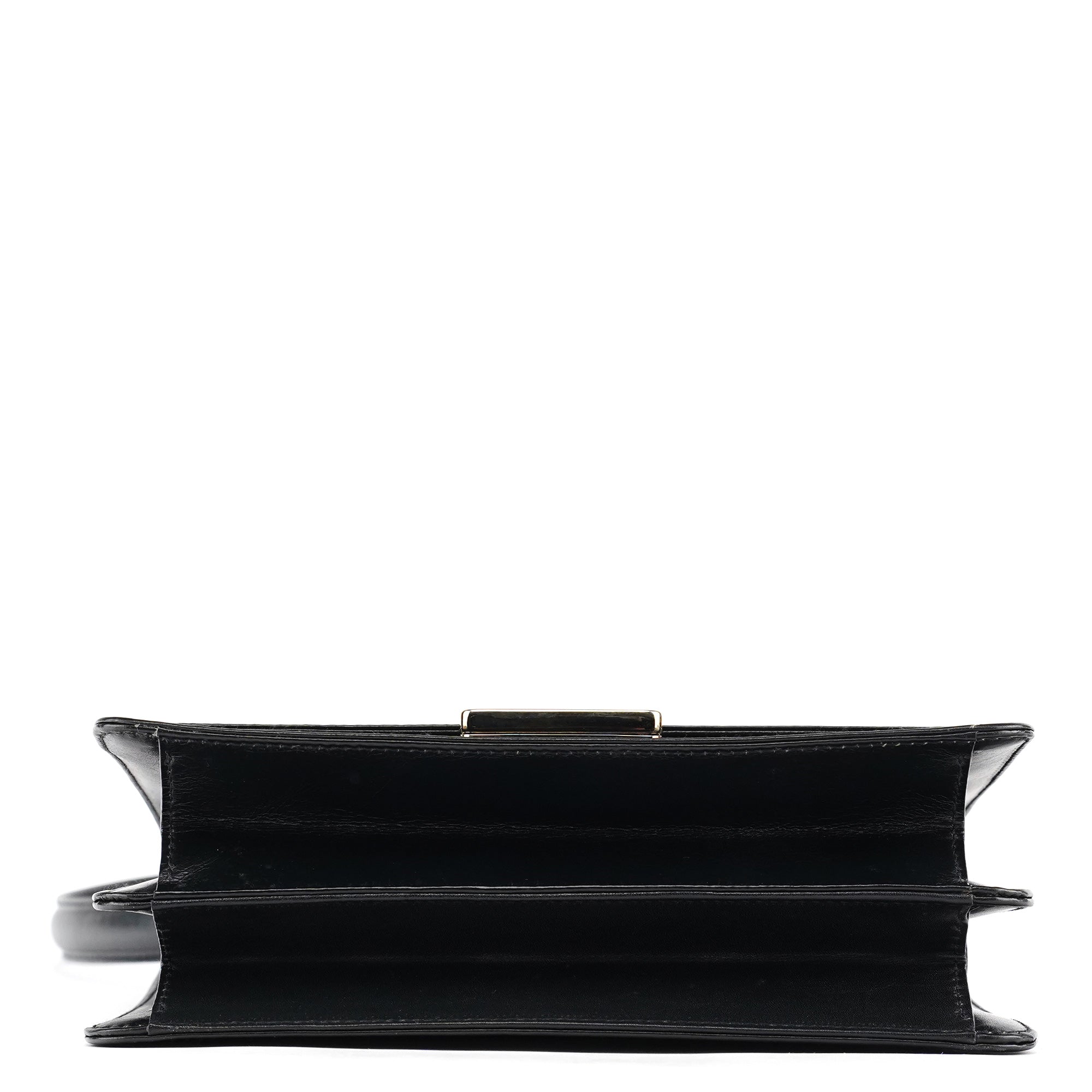 Gucci Square G Schultertasche aus schwarzem Leder