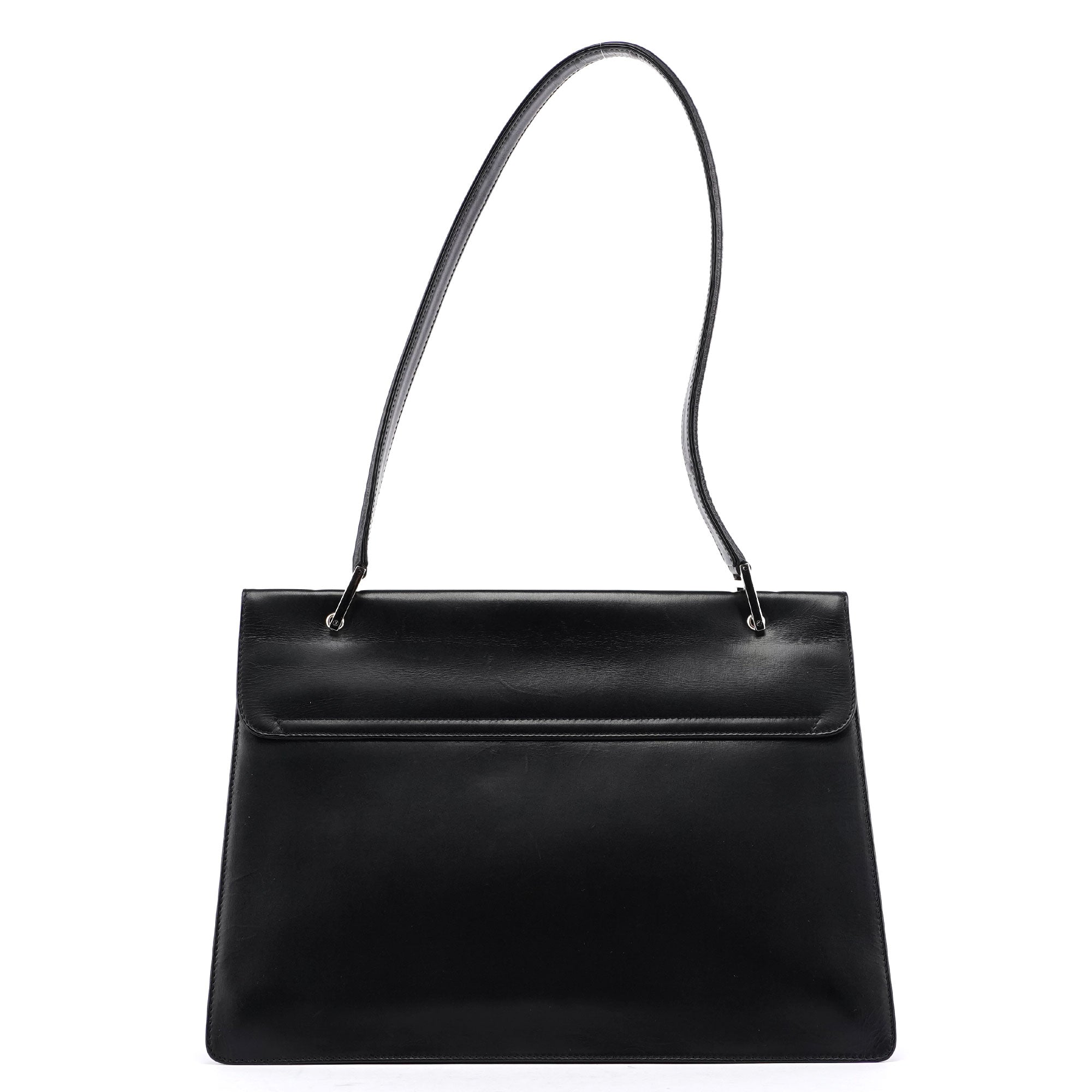 Gucci Black Leather Square G Shoulder Bag