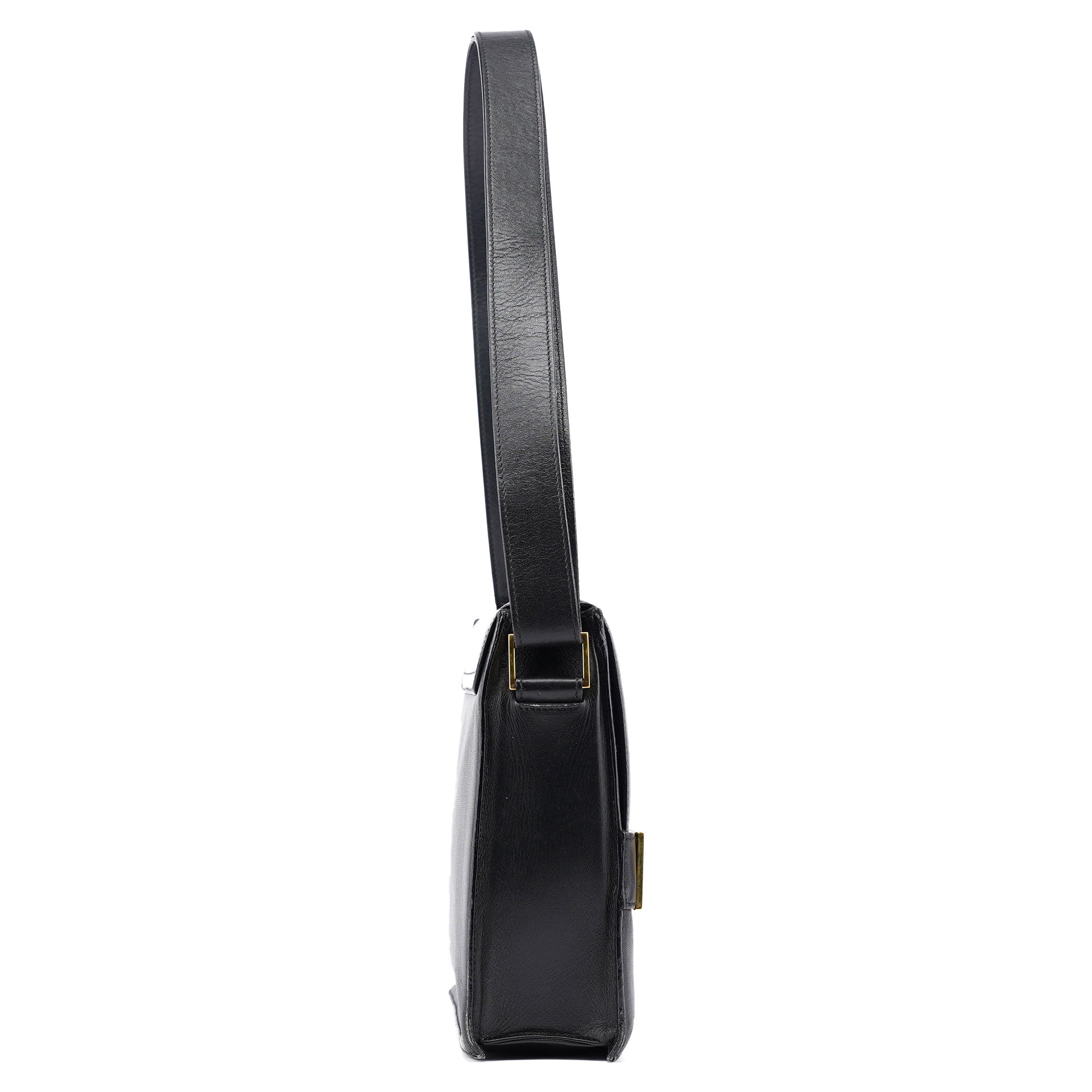 Gucci Sac porté épaule Square G en cuir noir