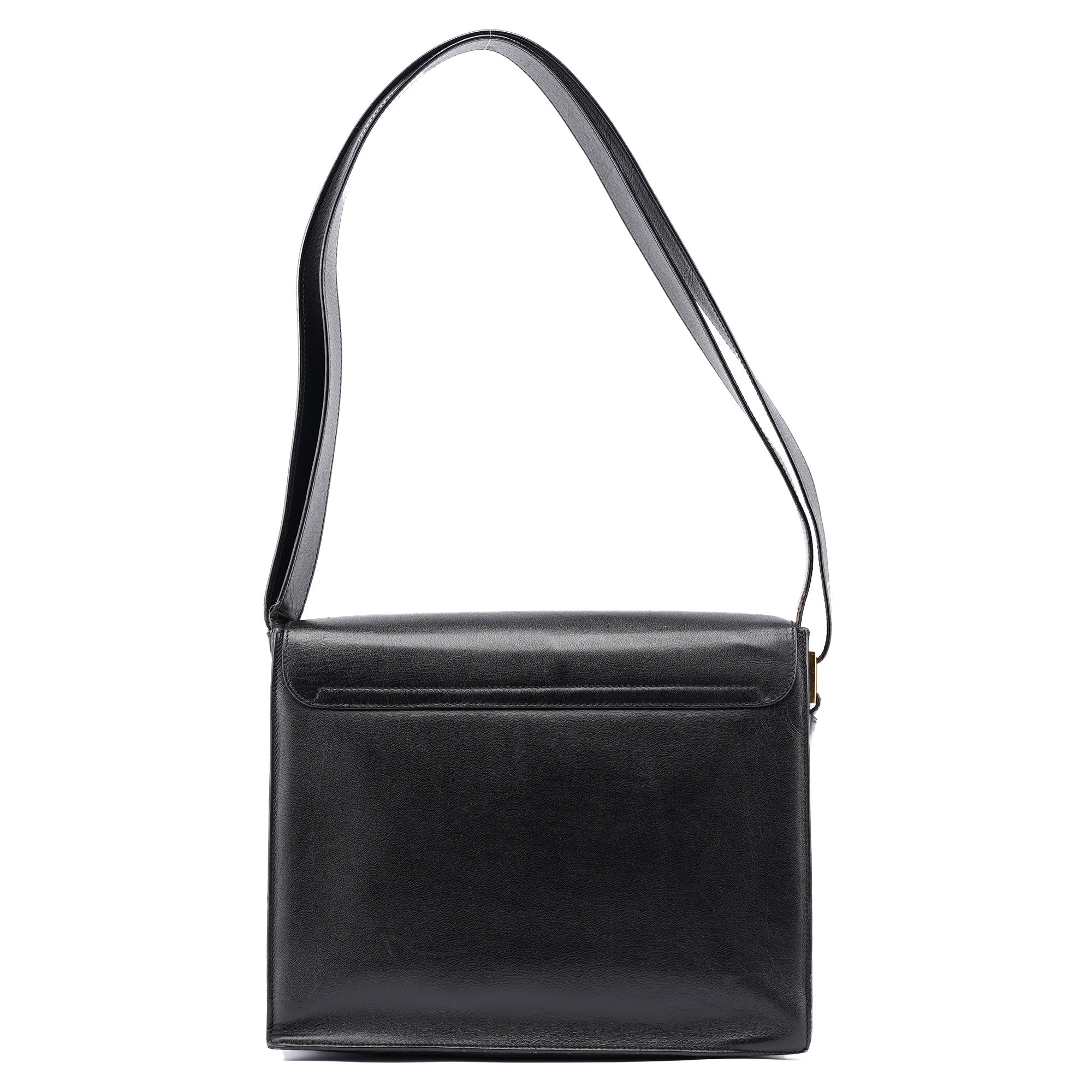 Gucci Black Leather Square G Shoulder Bag