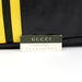 Gucci Black Leather Stripes Bamboo Bag