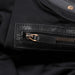 Gucci Black Leather Stripes Bamboo Bag