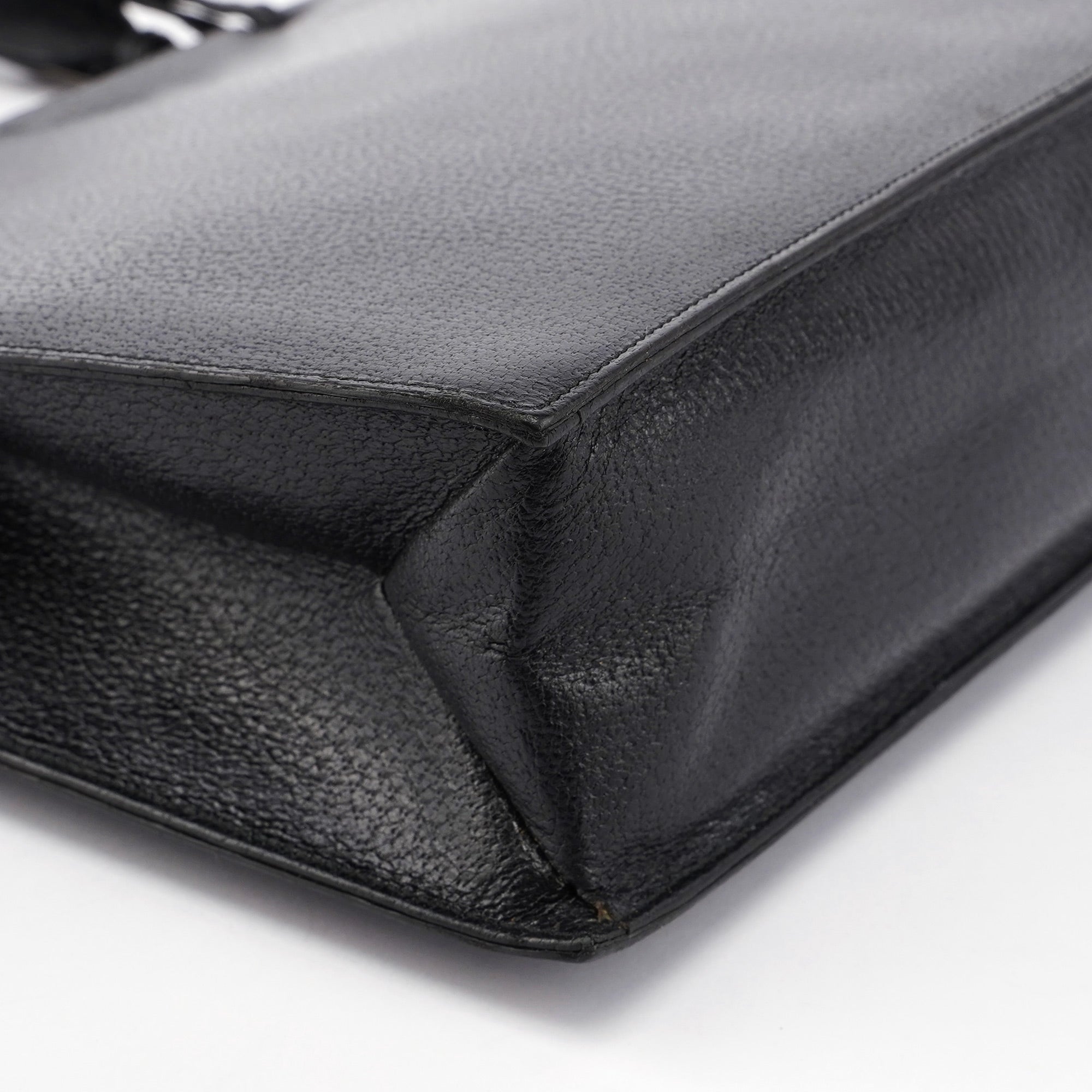 Gucci Black Leather Top Handle Bag