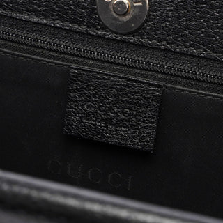 Gucci Black Leather Top Handle Bag