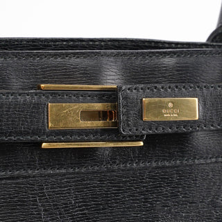 Gucci Black Leather Tote